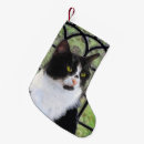 Search for tuxedo cat christmas stockings Kitten