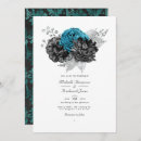 Search for turquoise silver wedding invitations Floral