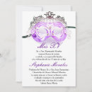 Search for purple masquerade birthday invitations Ball