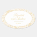 Search for oval wedding stickers Gold