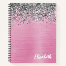 Search for pink sparkle notebooks Modern elegant stylish