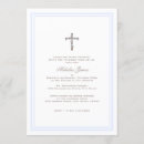 Search for blue and brown christening invitations Cross