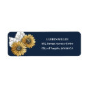 Search for sunflower address labels weddings Navy blue
