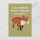 Search for foxy birthday invitations Forty