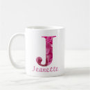 Search for alphabet j mugs Pink