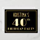 Search for 1920s 40th birthday invitations Elegant
