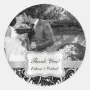 Search for black and white damask wedding stickers Classy