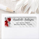Search for red glitter return address labels Birthday