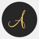 Search for black letters stickers Initial