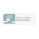 Search for snowy trees return address labels Merry christmas