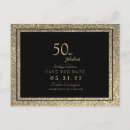 Search for 50th birthday save the date postcards Gold