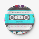 Search for cassette tape paper plates Retro
