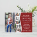Search for maroon and white graduation invitations Red