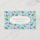 Search for exotic bird business cards Tropical