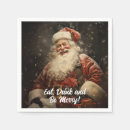 Search for vintage christmas napkins Santa