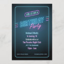 Search for neon glow disco birthday invitations Purple