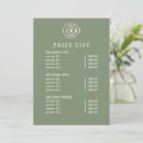 Search for salon templates price lists Customer