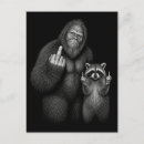 Search for middle finger postcards Bigfoot