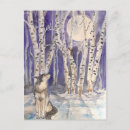 Search for watercolor wolf postcards Snow