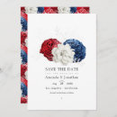 Search for red white blue save the dates Floral