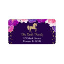 Search for unicorn return address labels Watercolor