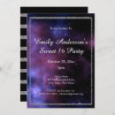 Search for galaxy sweet 16 invitations Purple