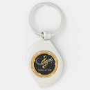 Search for music notes key rings Gold