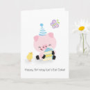 Search for pink pig birthday cards Farm
