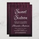 Search for hearts sweet 16 invitations Red