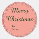 Search for damask round stickers Merry christmas