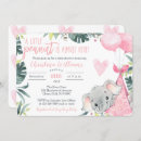 Search for elephant baby girl shower invitations Heart