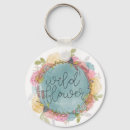 Search for blue wildflower key rings Girly