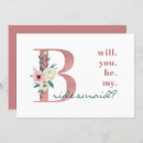 Search for wedding bouquets bridesmaid cards Modern typography