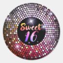 Search for sweet sixteen envelope seals Glitter