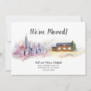 Search for mountain moving announcement cards Watercolor
