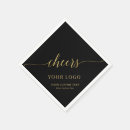 Search for company logo napkins Black