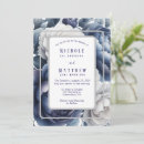 Search for blue rose wedding invitations White roses