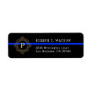 Search for thin blue line return address labels Law enforcement