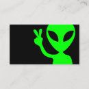 Search for alien business cards Green