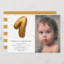 Search for foil 1st birthday invitations Simple