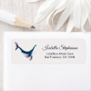 Search for blue whale return address labels Under the sea
