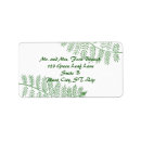 Search for fern leaves return address labels Green
