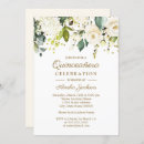 Search for white and gold quinceanera invitations Floral