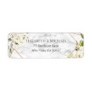 Search for white marble return address labels Geometric