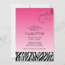 Search for zebra design invitations Pink