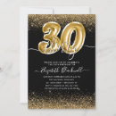 Search for gold glitter 30th birthday invitations Glam