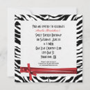 Search for red zebra birthday invitations Wild