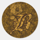 Search for gold b monogram stickers Letter