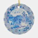 Search for blue willow christmas tree decorations Oriental