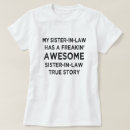 Search for best sister in law womens tshirts Awesome